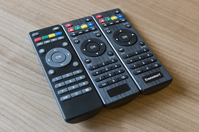 Van links naar rechts: Ugoos, ProboX2 en Tronsmart